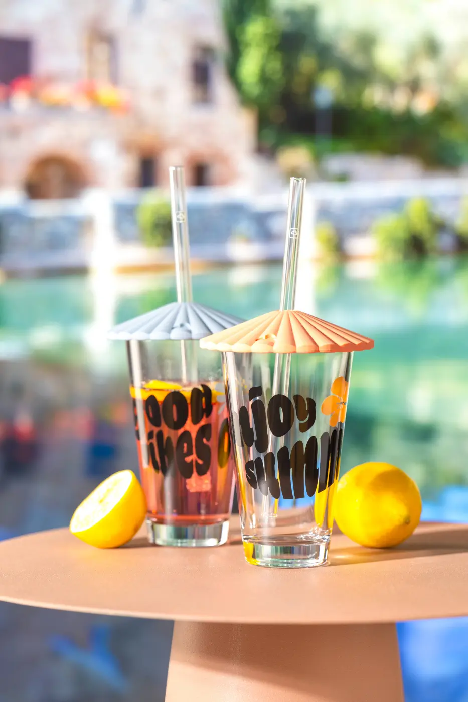 Leonardo Set Getränke SOLE Materialmix blau 21 cm 200 ml