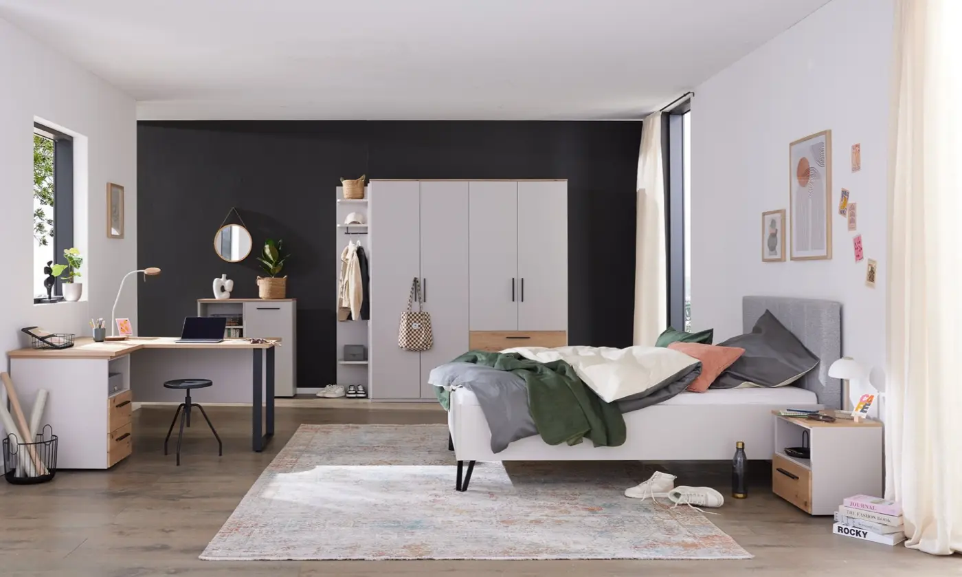 Interliving Kommode Serie 1702 Artisan Eiche / Sandgrau ca. 92 x 97 x 36,5cm(Interliving  Kommode SerieInterliving-1702 Artisan Eiche / Sandgrau)