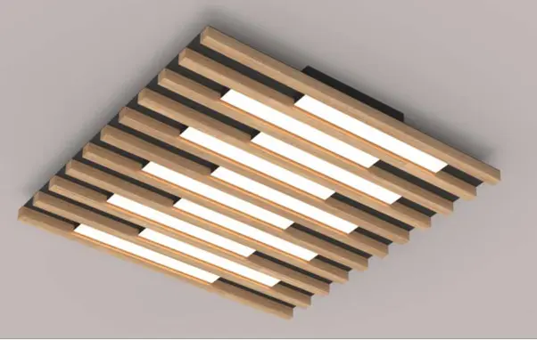 Interliving DeckenleuchteSerie 9347 holzfarbig