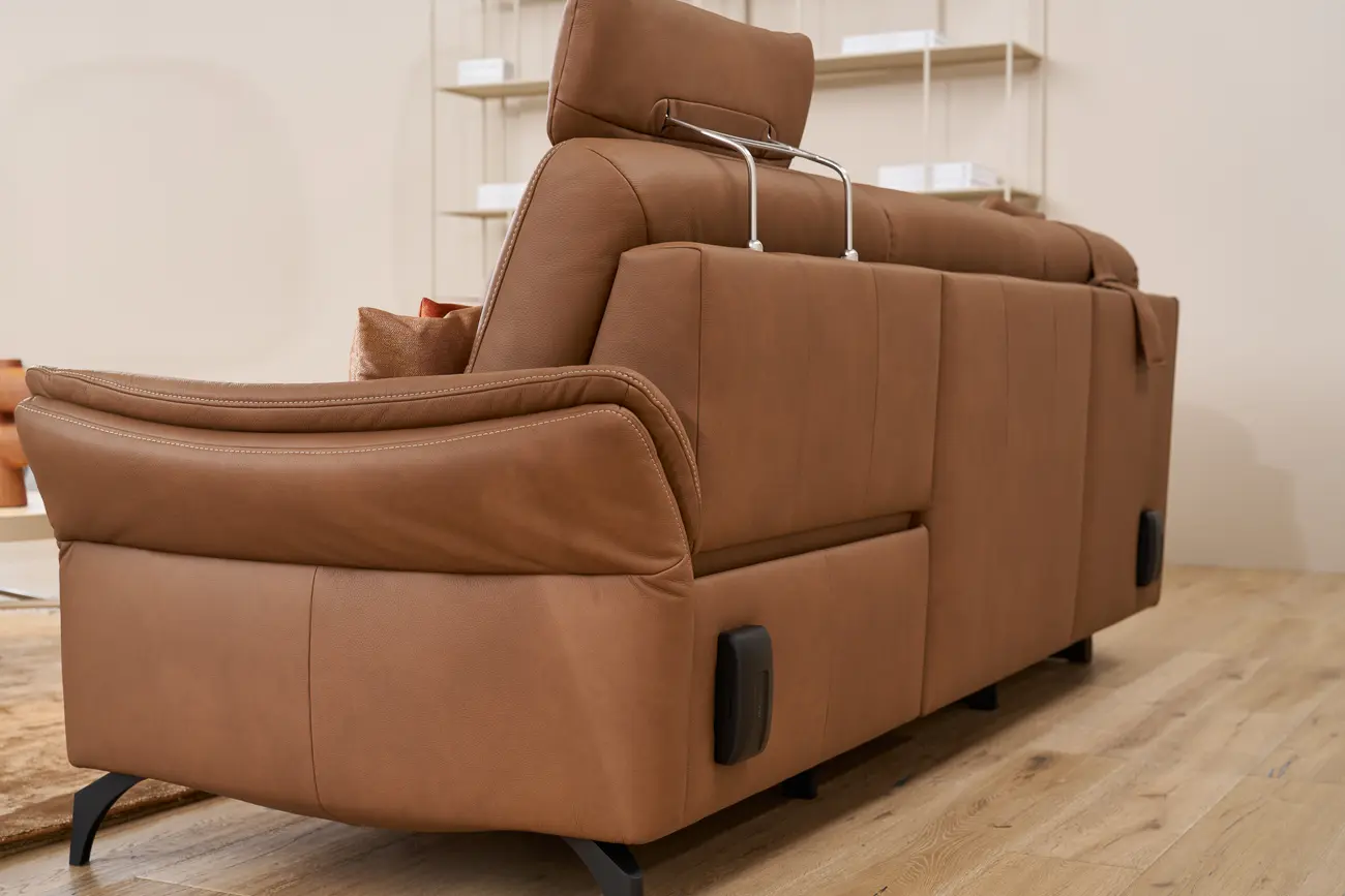 Himolla  Wohnlandschaft 1468 mit Funktion Leder Honig ca. 249 x 279 cm