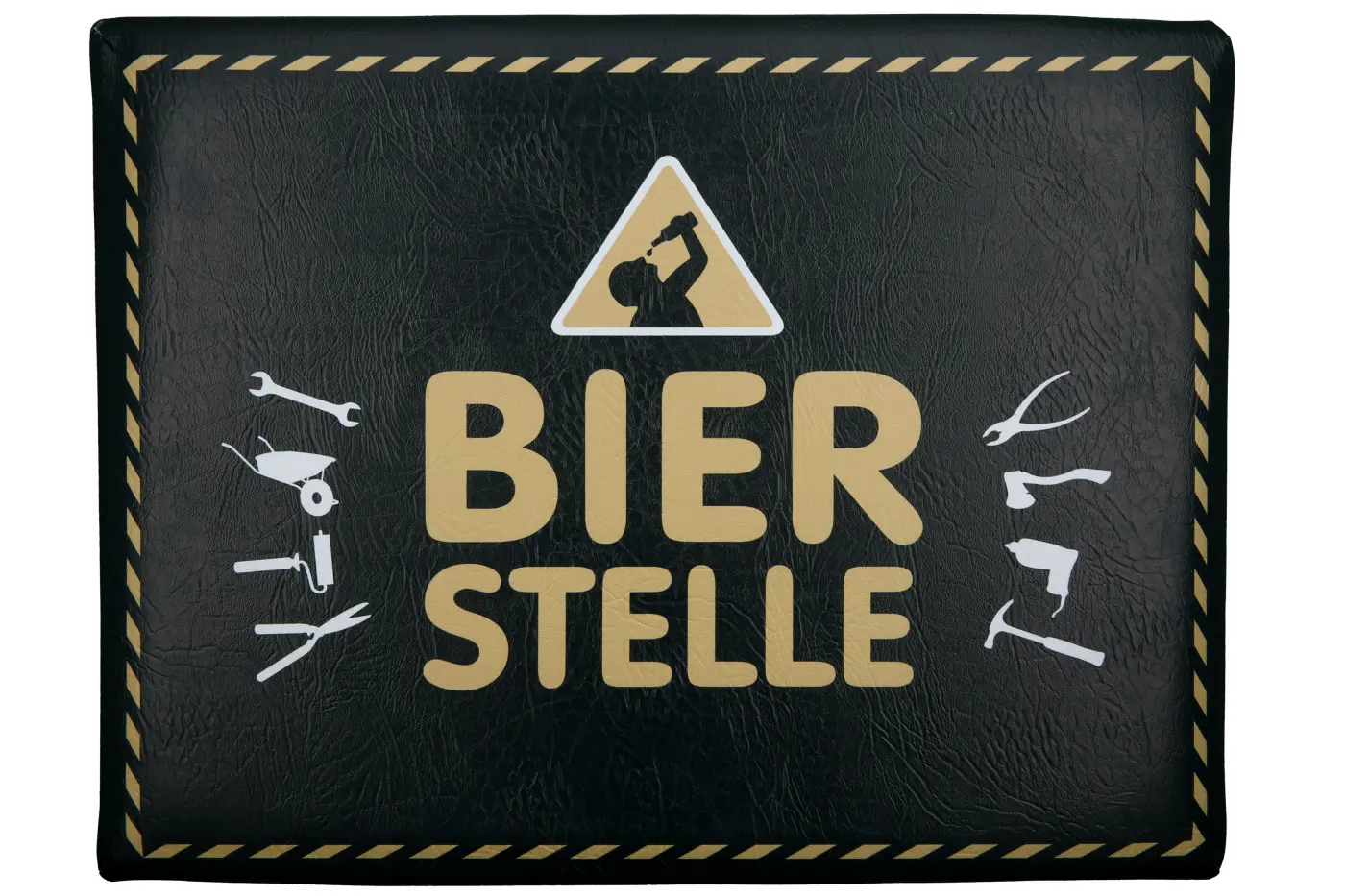 Gilde Handwerk Sitzpolster  für Getränkekisten  schwarz H:5cm B:44cm T:34cm