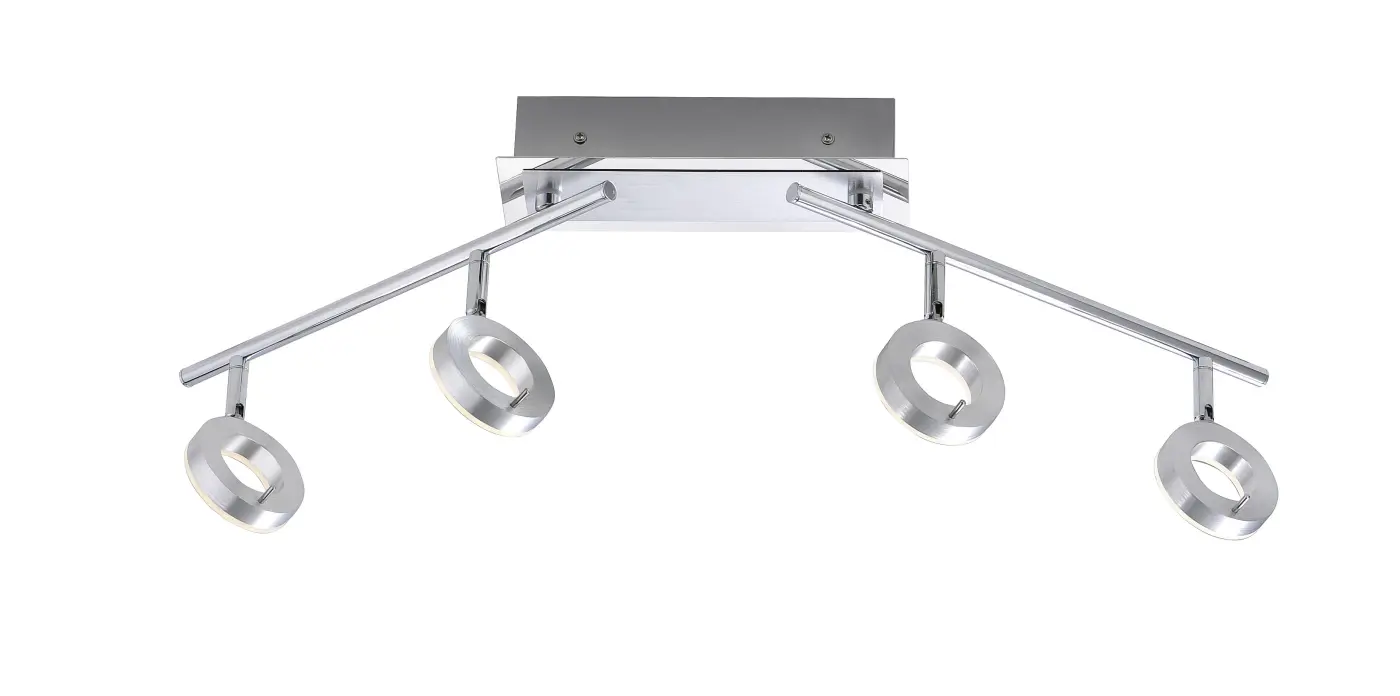 Paul Neuhaus  Deckleuchte 4-flg. SILEDA Aluminium matt