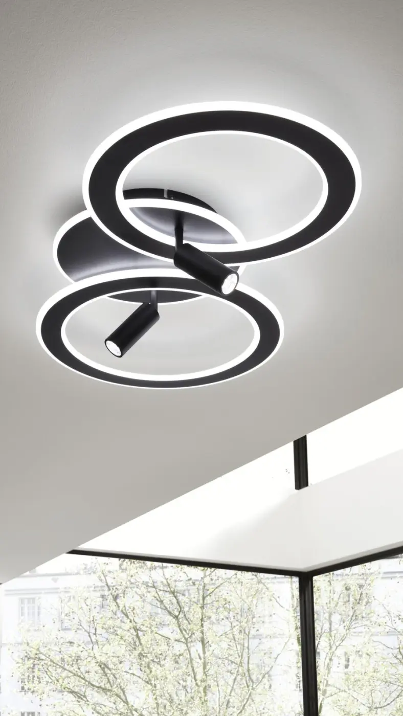 Interliving Deckenleuchte IL 9336 Schwarz