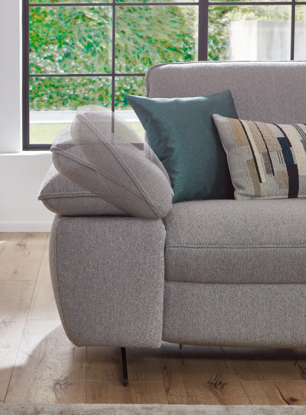 Himolla  Wohnlandschaft Serie Spektra 1488  mit Funktionen Stoff  Q2 grau ca. 344 x 1820 cm