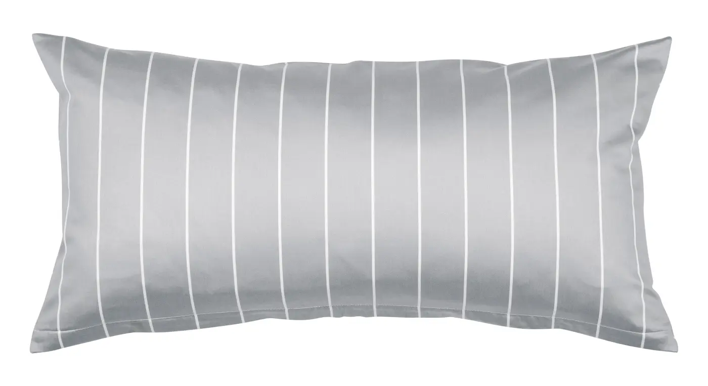 Janine Mako-Satin Kissen modernclassic platin   40x80 cm