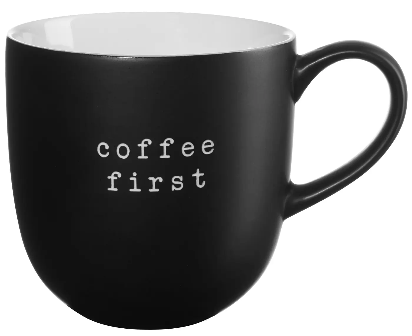 ASA Henkelbecher hey! coffee first schwarz 0,35 l
