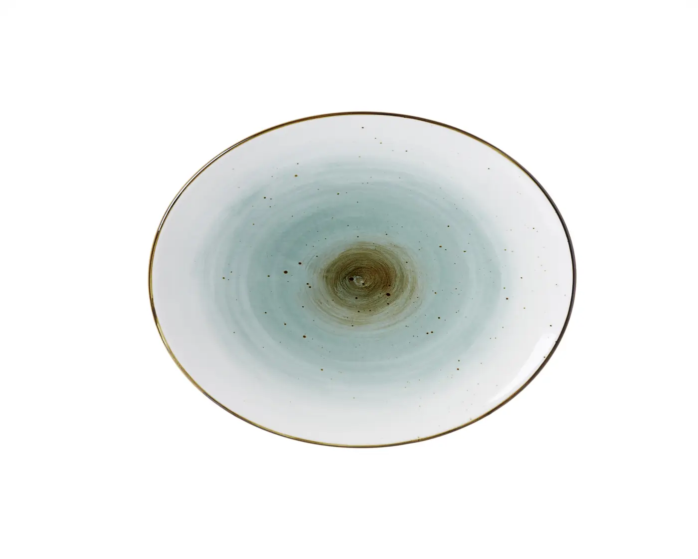 Ritzenhoff & Breker Teller oval COSMO Creme / Blau / Braun