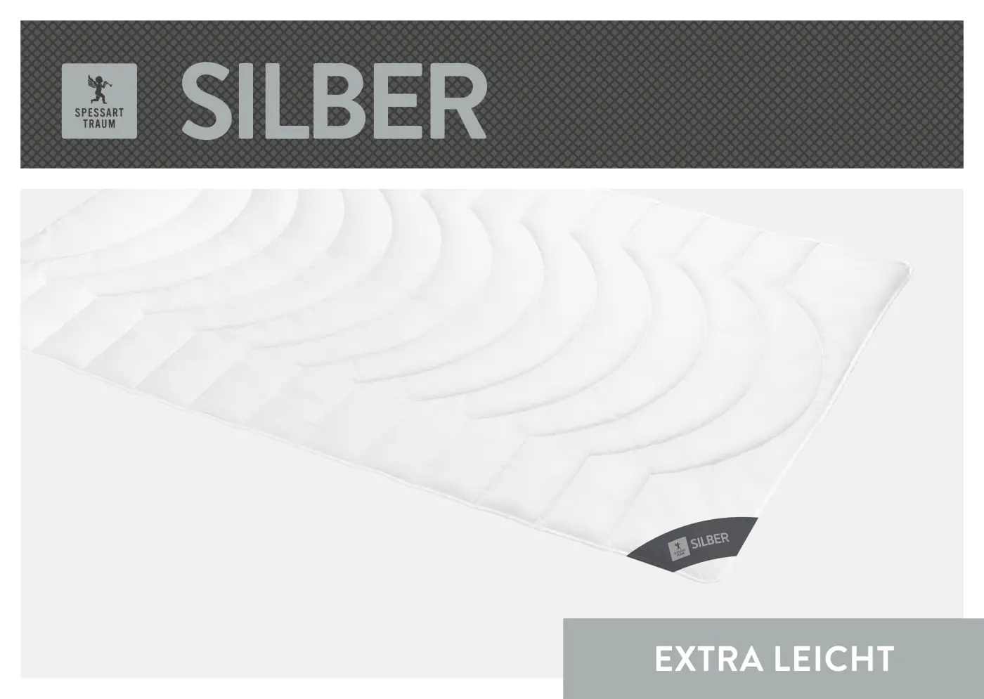 Spessarttraum Faserdecke Silber, 135 x 200cm, 0,35 Gramm weiß