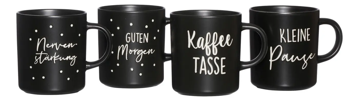 Ritzenhoff & Breker Henkelbecher Svart  schwarz|weiß 500 ml