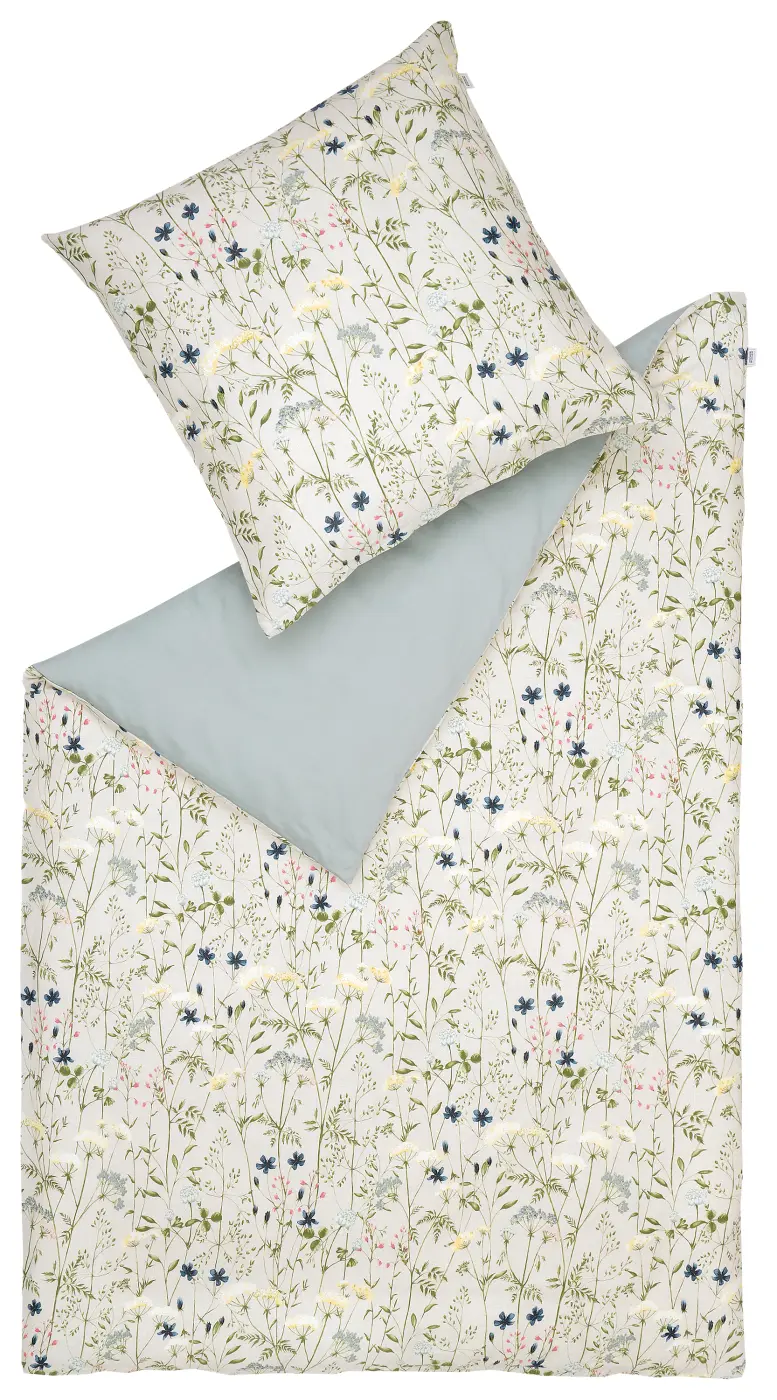 Schöner Wohnen Bettwäsche Satin Floral mehrfarbig 135x200cm