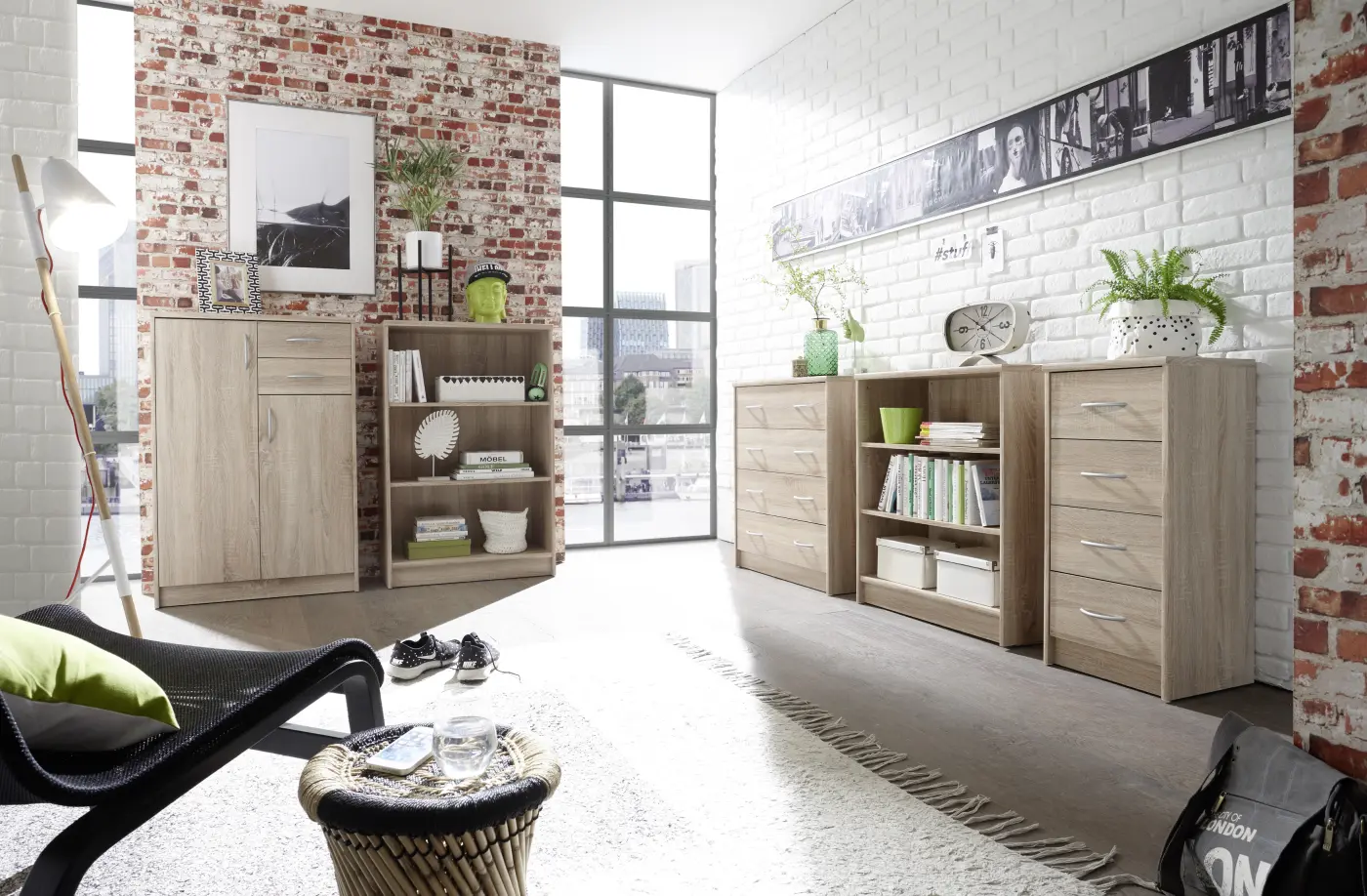 BegaConsult  OPTIMUS Regal Eiche Sonoma BHT ca.  72x111x34 cm