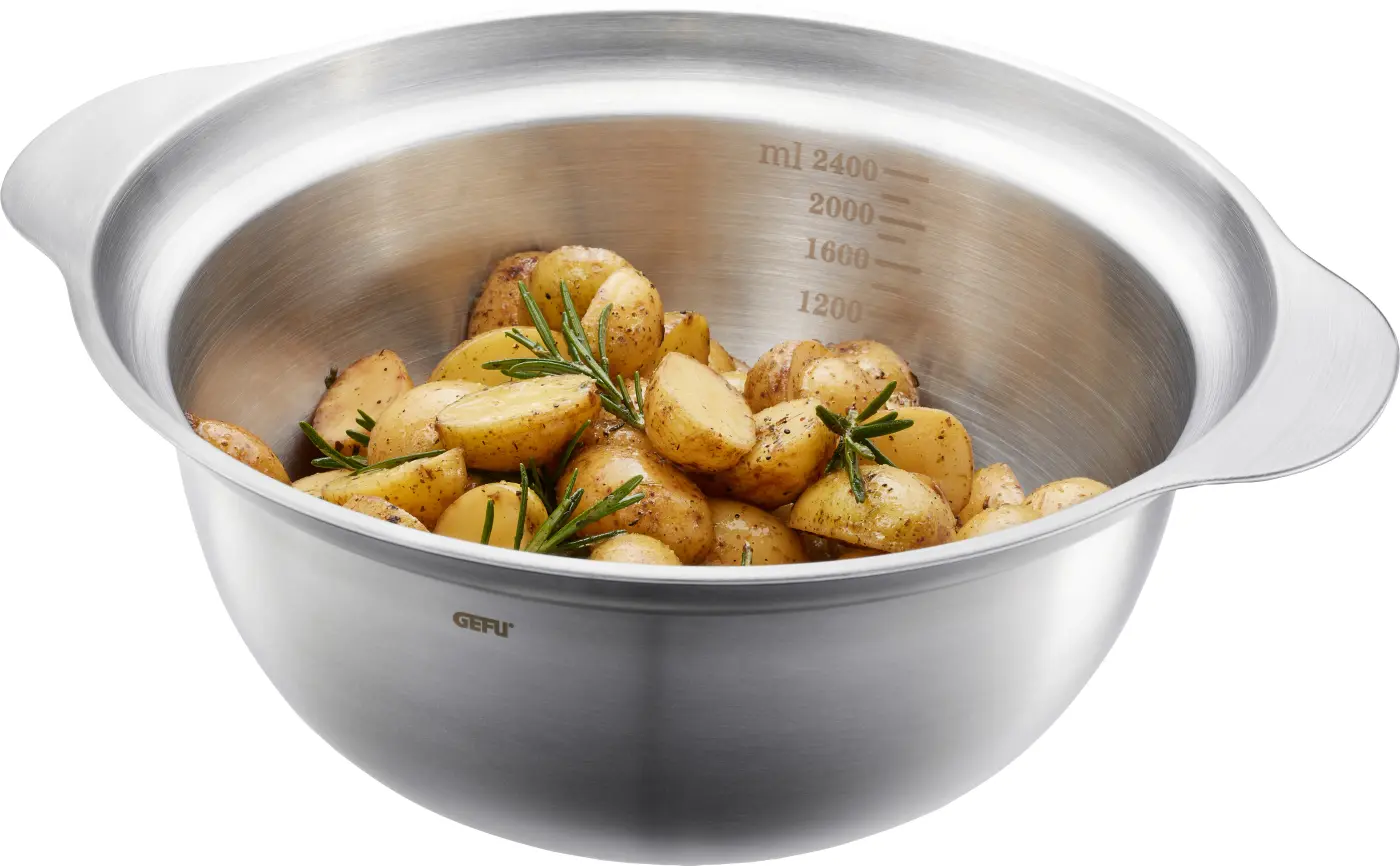 GEFU Edelstahlschüssel PREMIO Ø 27 cm silber hochwertiger Edelstahl