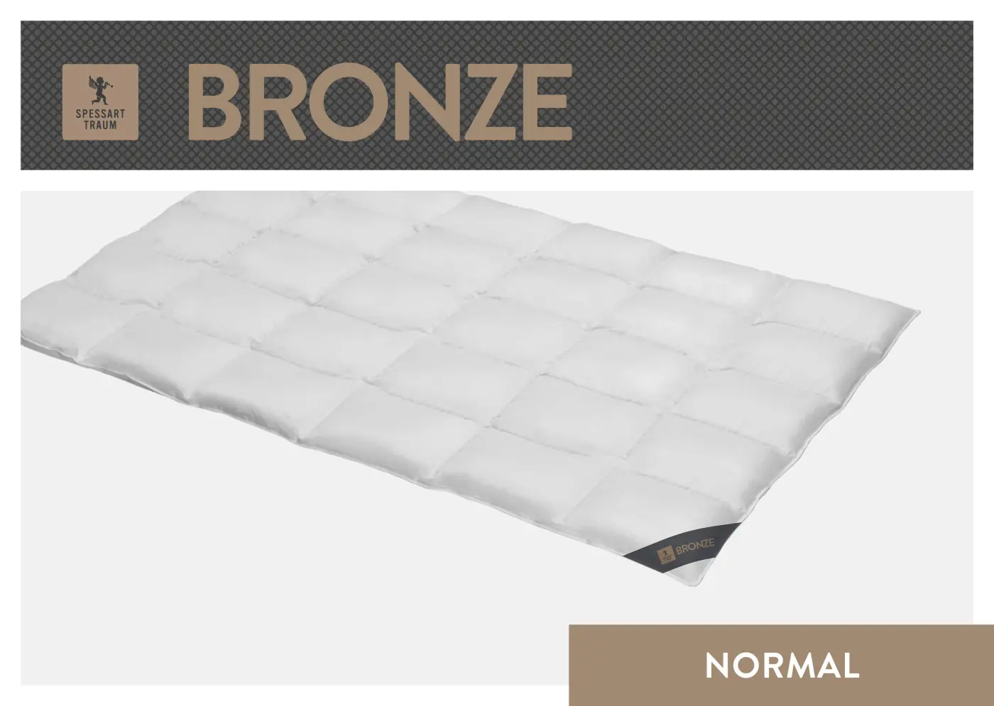 Spessarttraum Daunendecke Bronze, 135 x 200cm, 0,66 Gramm weiß