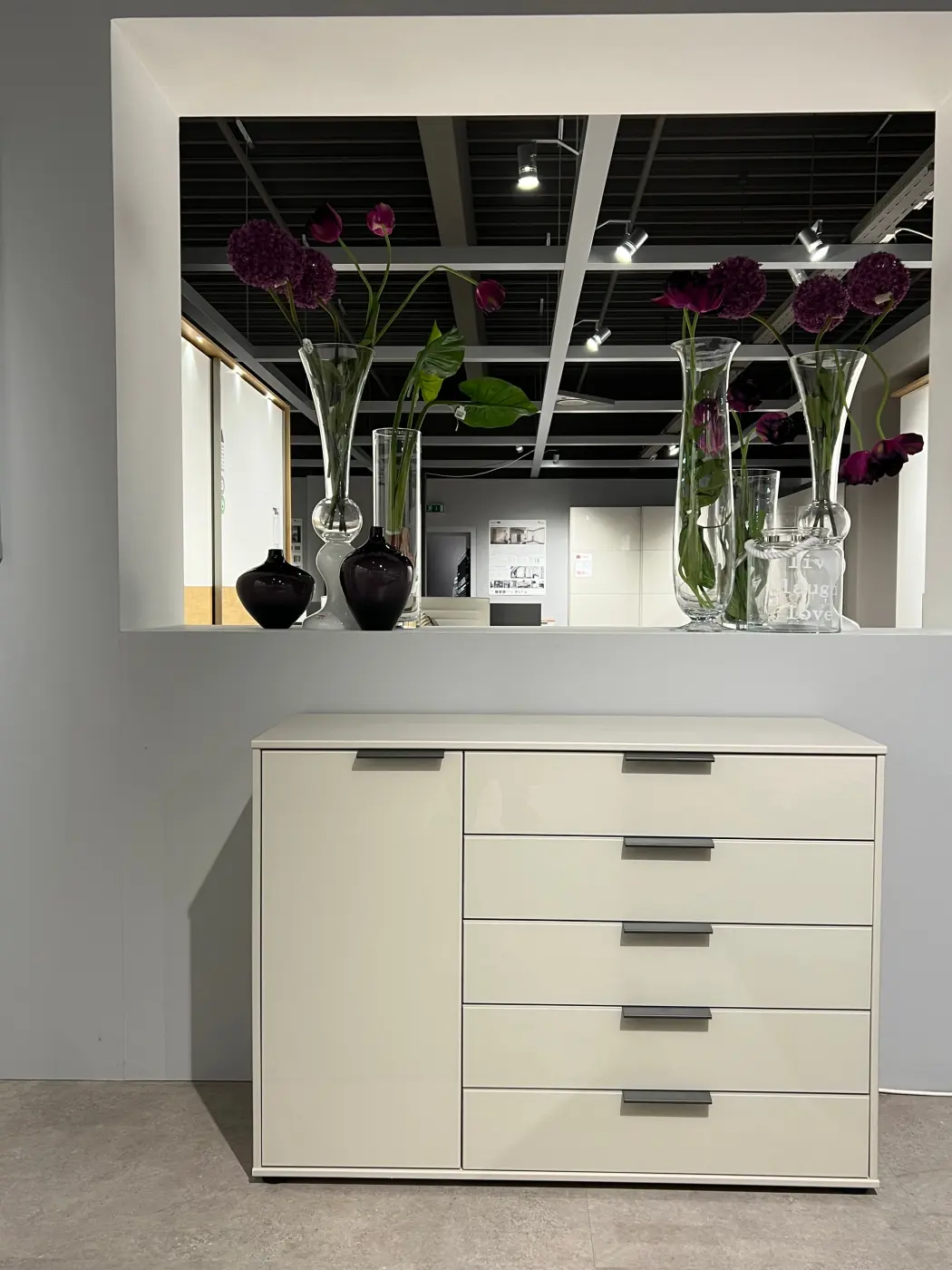 Interliving Kommode Serie 1026 Champagner/Eiche Dekor NB ca. 120 x 86 x 43cm