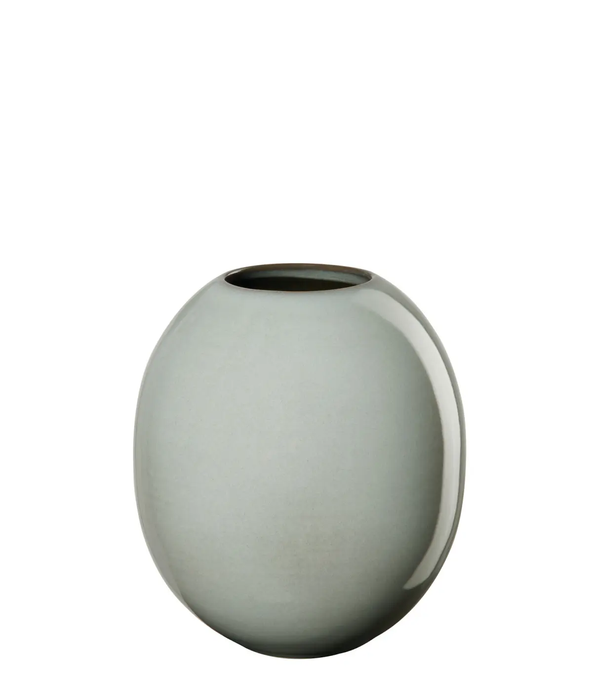 ASA Vase tamago grau glänzend D. 14,5 cm, H. 15 cm
