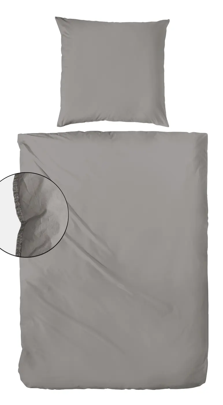 Hahn Flanell-Bettwäsche granit 155x220/880x80 cm