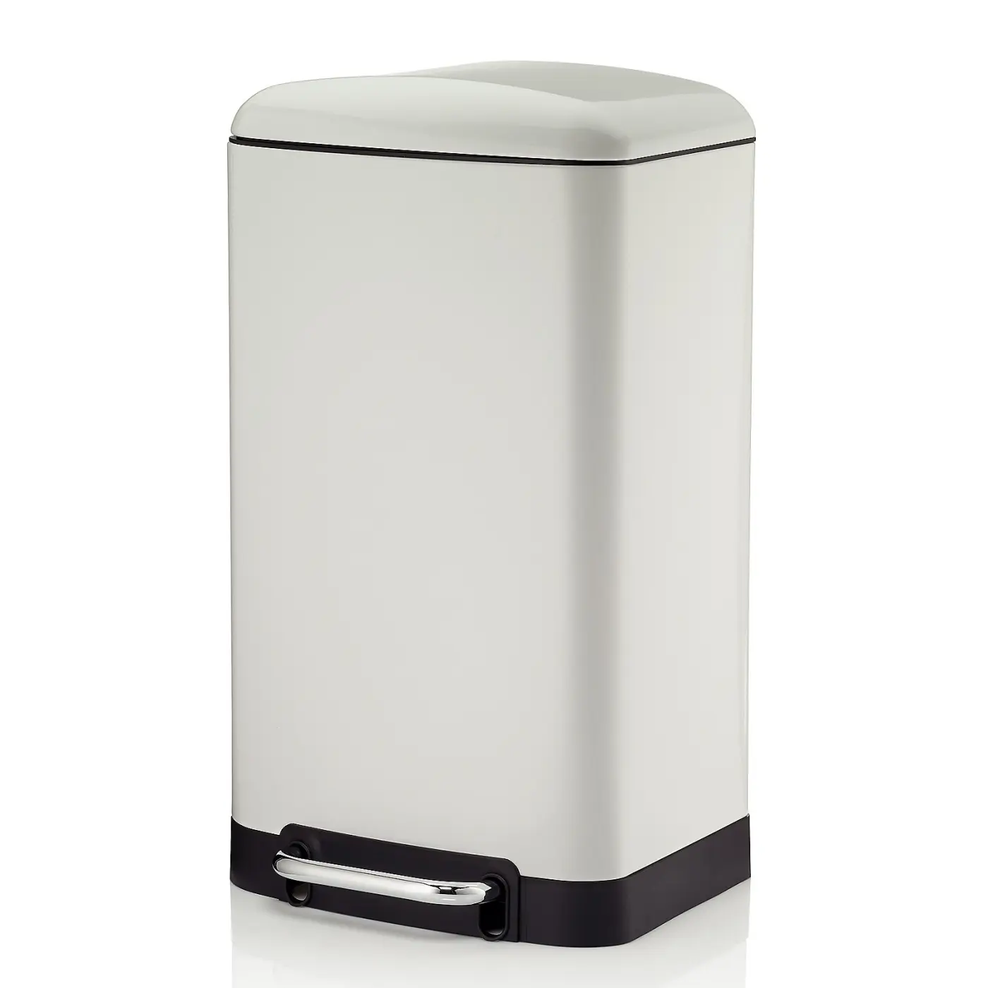 Kela Treteimer Davino Metall weiß Sil. Close 34x30,5x61cm 30l