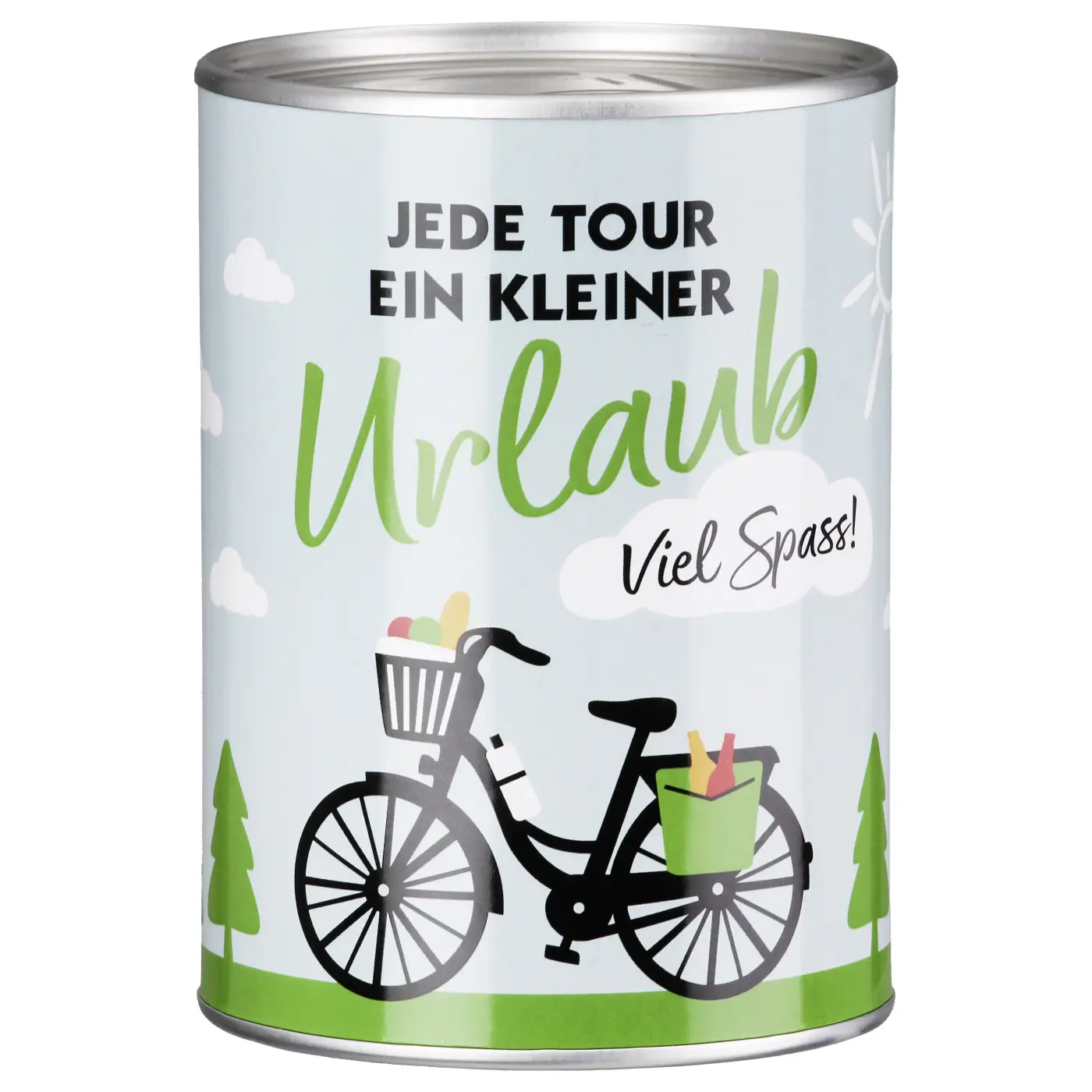 Gilde Handwerk Spardose "Fahrradliebe"  - "Jede Tour ein kleiner Urlaub. Viel Spaß!"