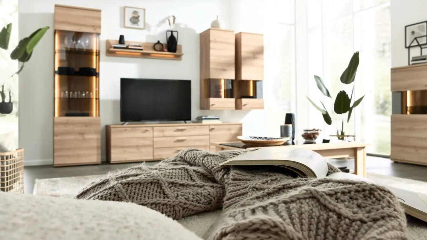 Interliving  Wandboard Serie 2110 Naturbuche ca. 120 cm lang