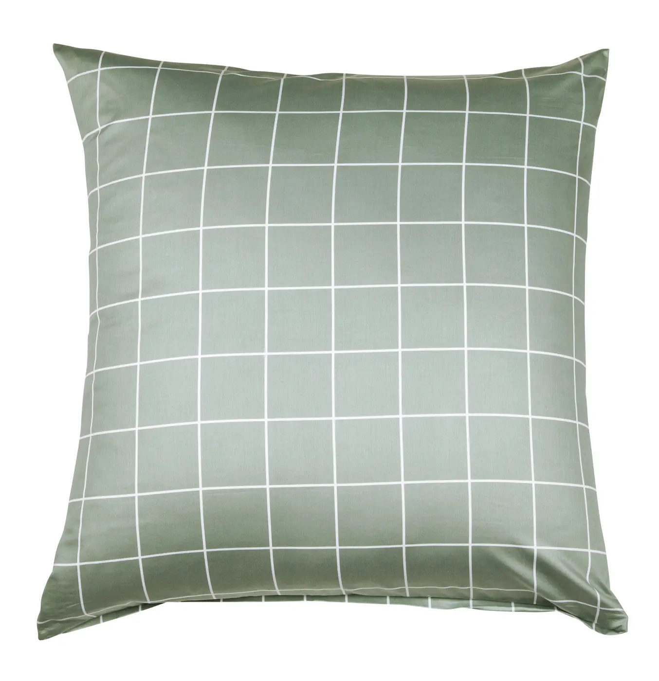 Janine Mako-Satin Kissen modernclassic salbeigrün   80x80 cm