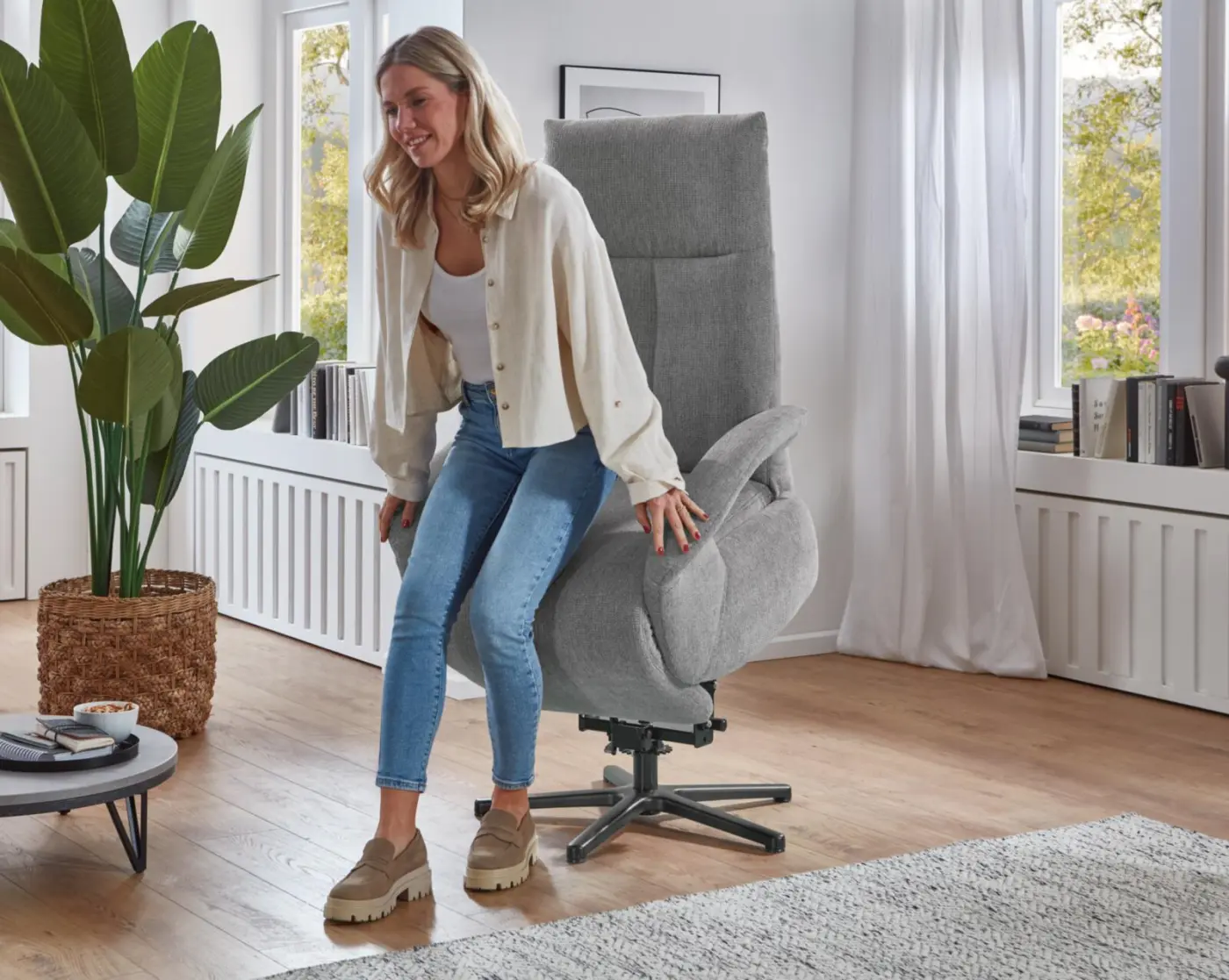 Sit & More  Relaxsessel 2 Motoren/Aufstehhilfe Tycoon grau