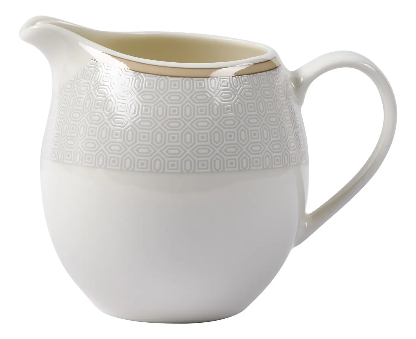 Ritzenhoff & Breker Milchkännchen Geo weiß mit Muster  250 ml