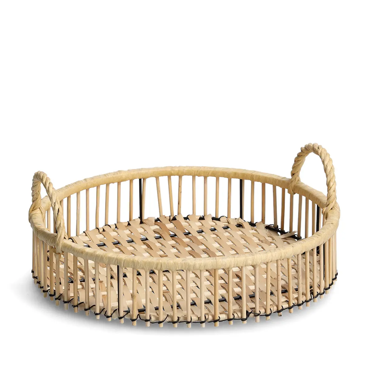 Zeller Dekotablett "Rattan" Metall/Rattan