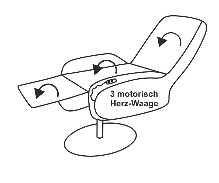 Polsteria  Drehsessel Lola Lazyline 3 motorisch Herz-Waage Evita anthrazit