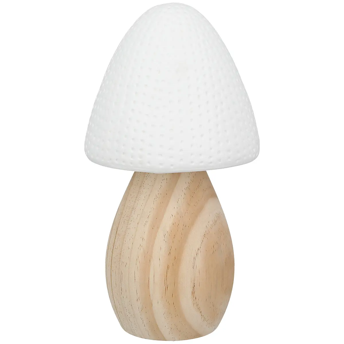 Gilde Handwerk LED-Dekopilz Svamp Holz weiß 23.5 cm