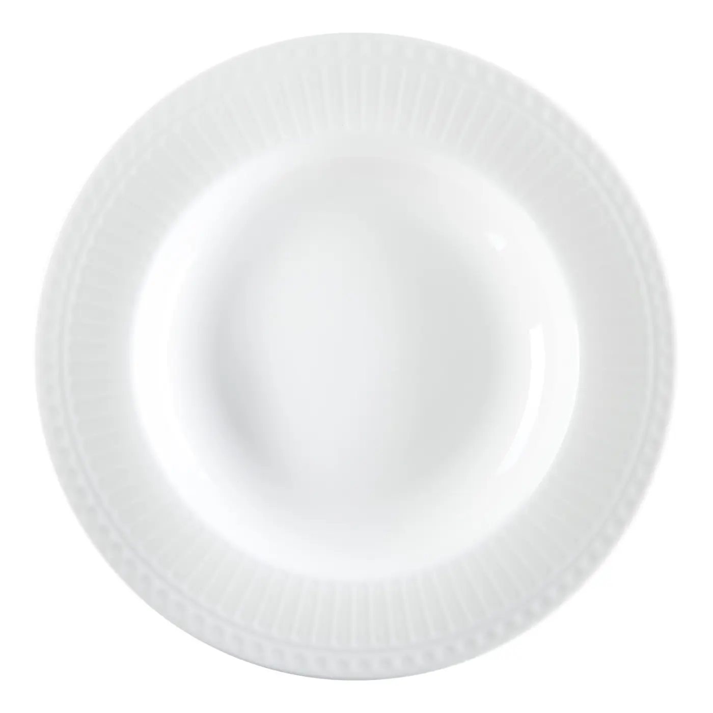 RItzenhoff & Breker Suppenteller Sofia weiß mit Reliefdekor 22,5cm