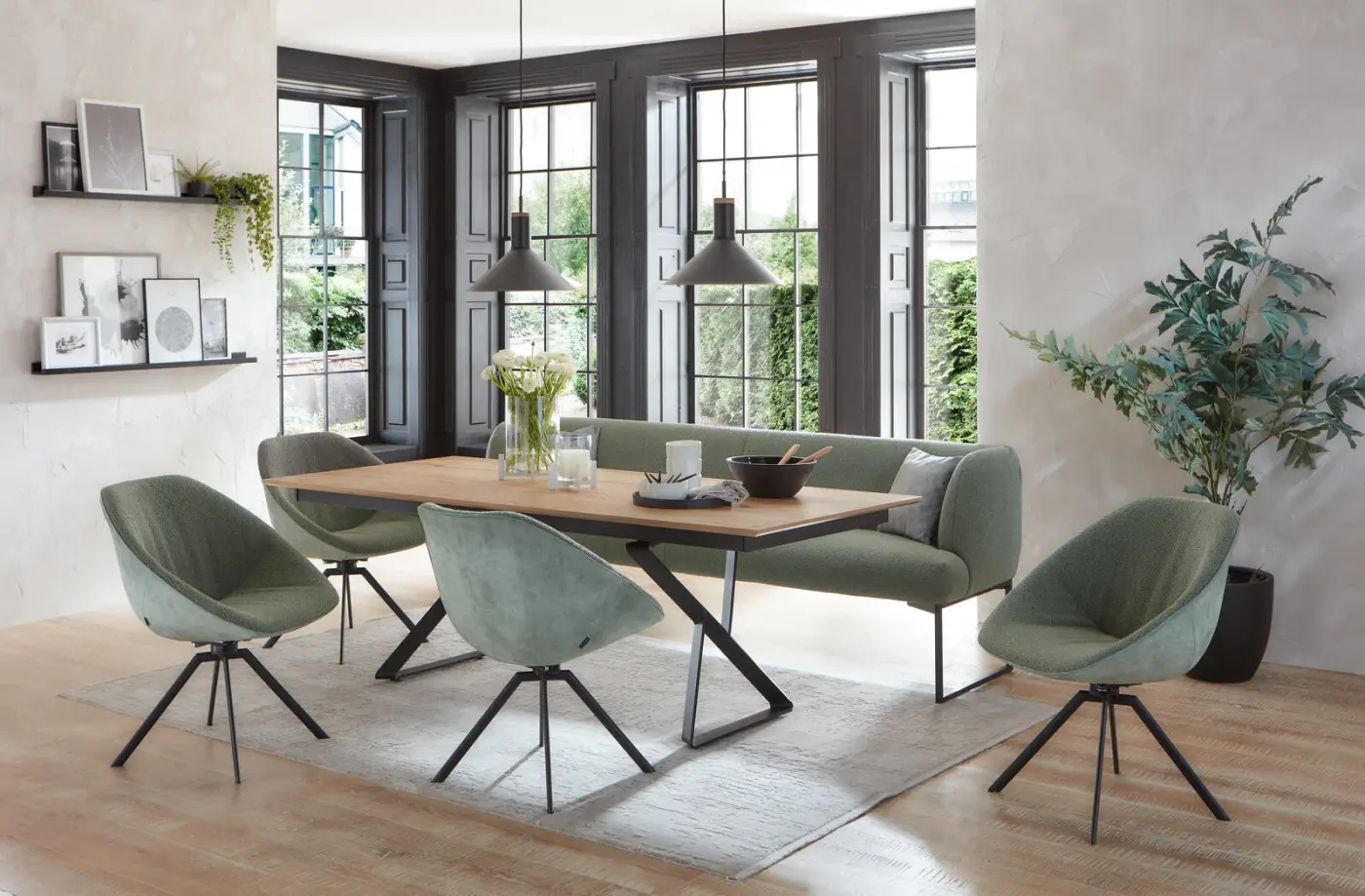 Venjakob Bank Impuls 2 Opal khaki 240 cm lang