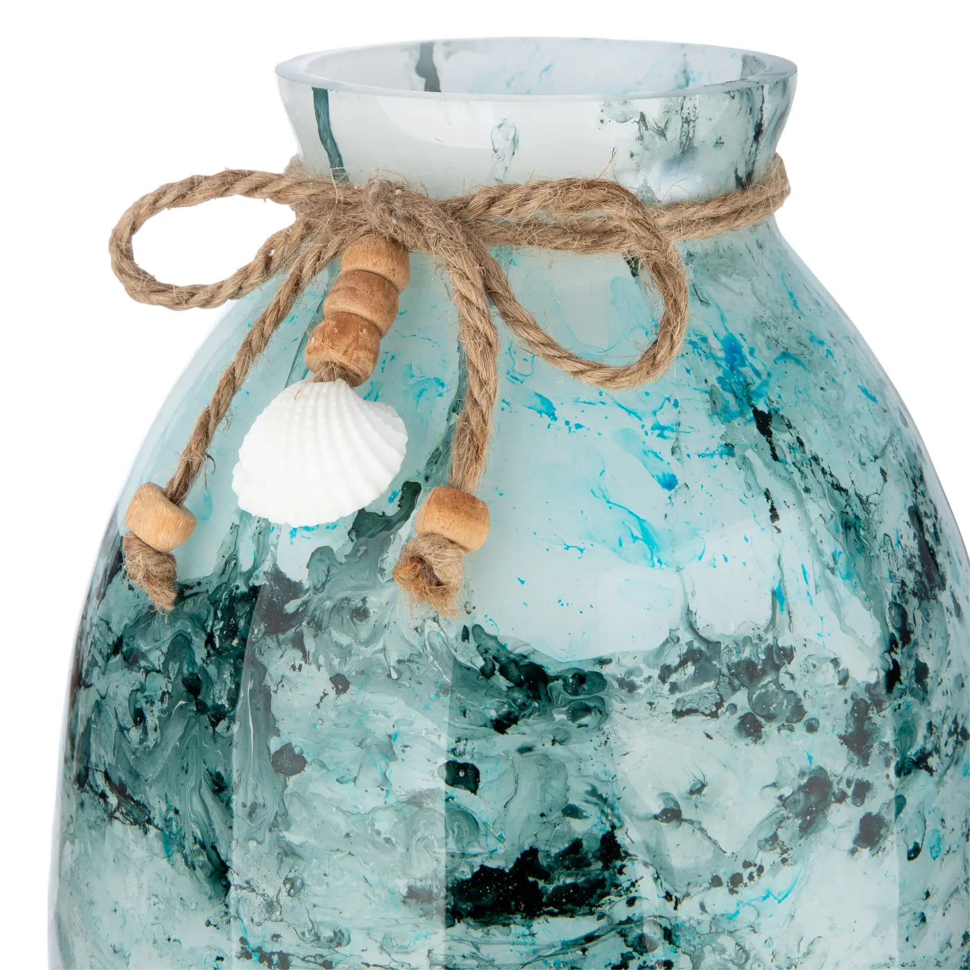 Gilde Deko-Vase "Azul" Glas blau
