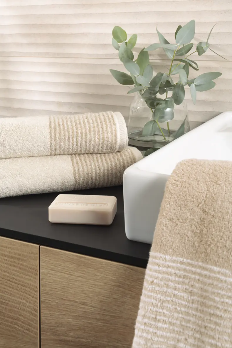 Cawö Duschtuch Two-Tone Doubleface natur 80/150 cm