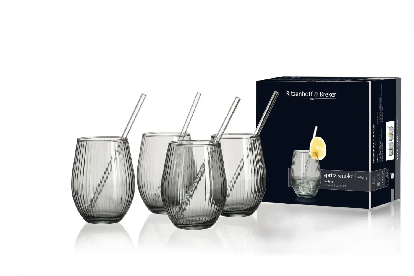 Ritzenhoff & Breker Partyset 8-tlg. Spritz Smoke Grau