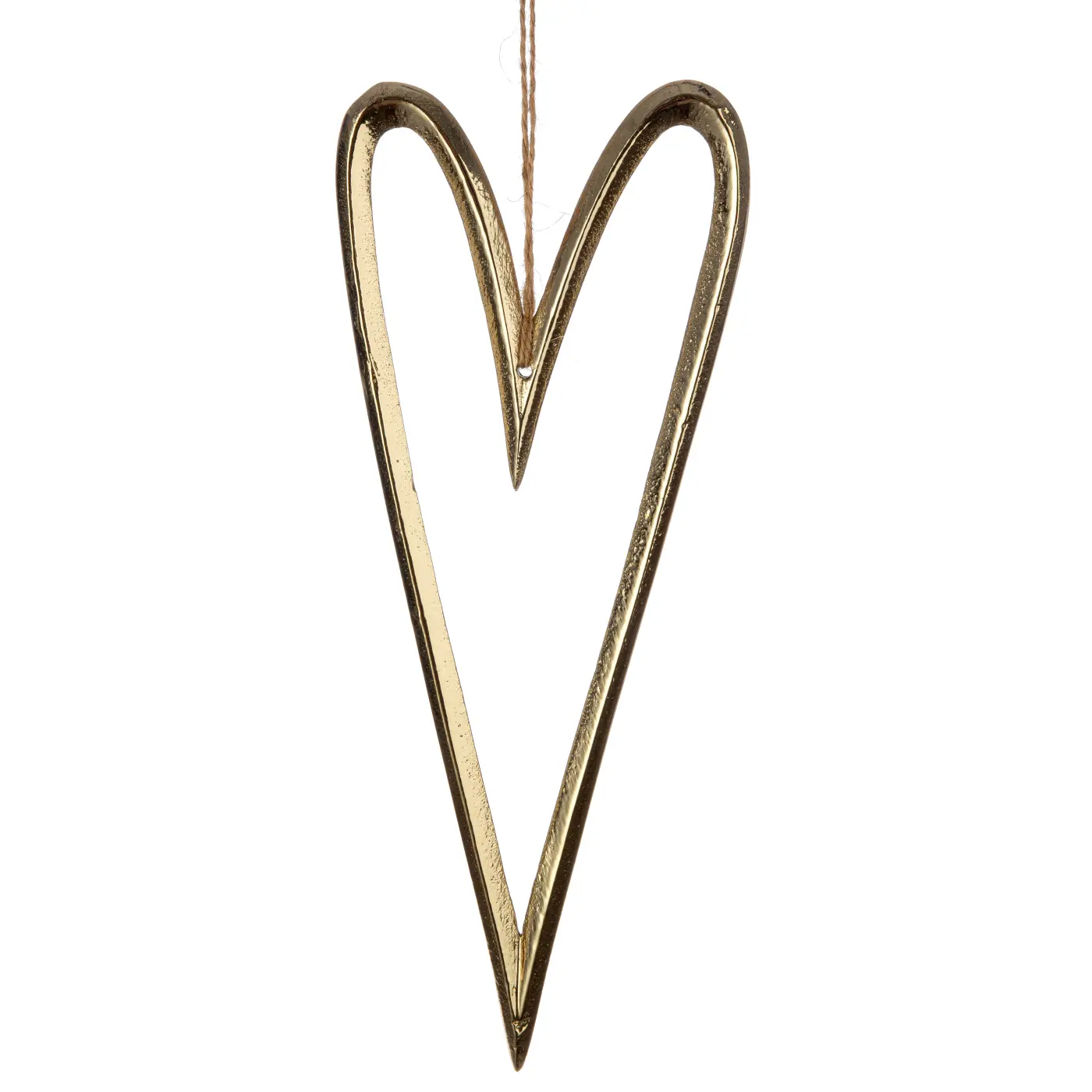 Gilde Hänger Herz goldfarben, silberfarben 24 cm Aluminium