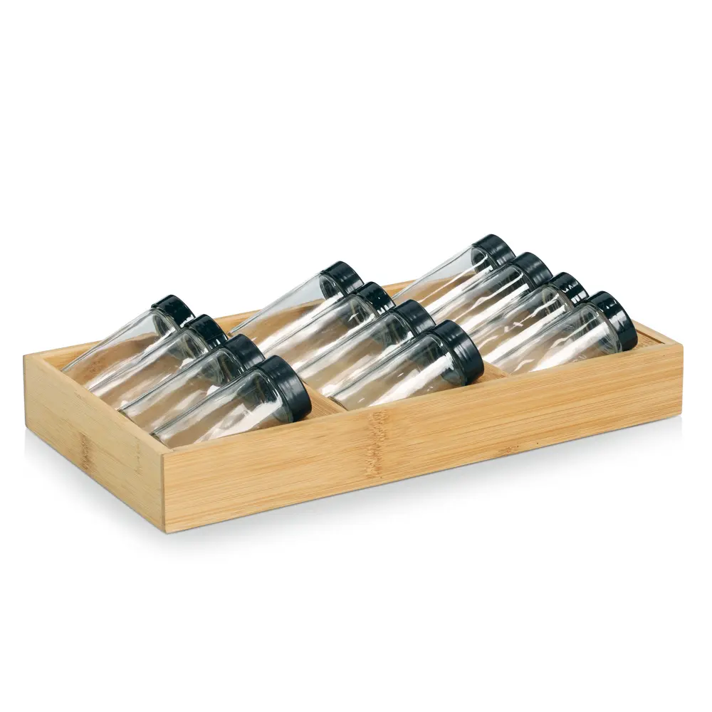 Zeller Gewürzeinsatz-Set 13-tlg. Bambus/Glas