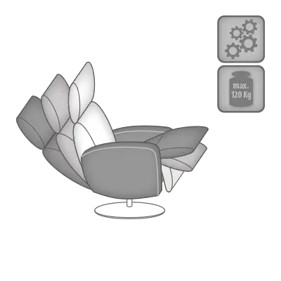 Interliving  Relaxsessel  mit 2 E-Motoren Serie  4544 Cloudy saddle