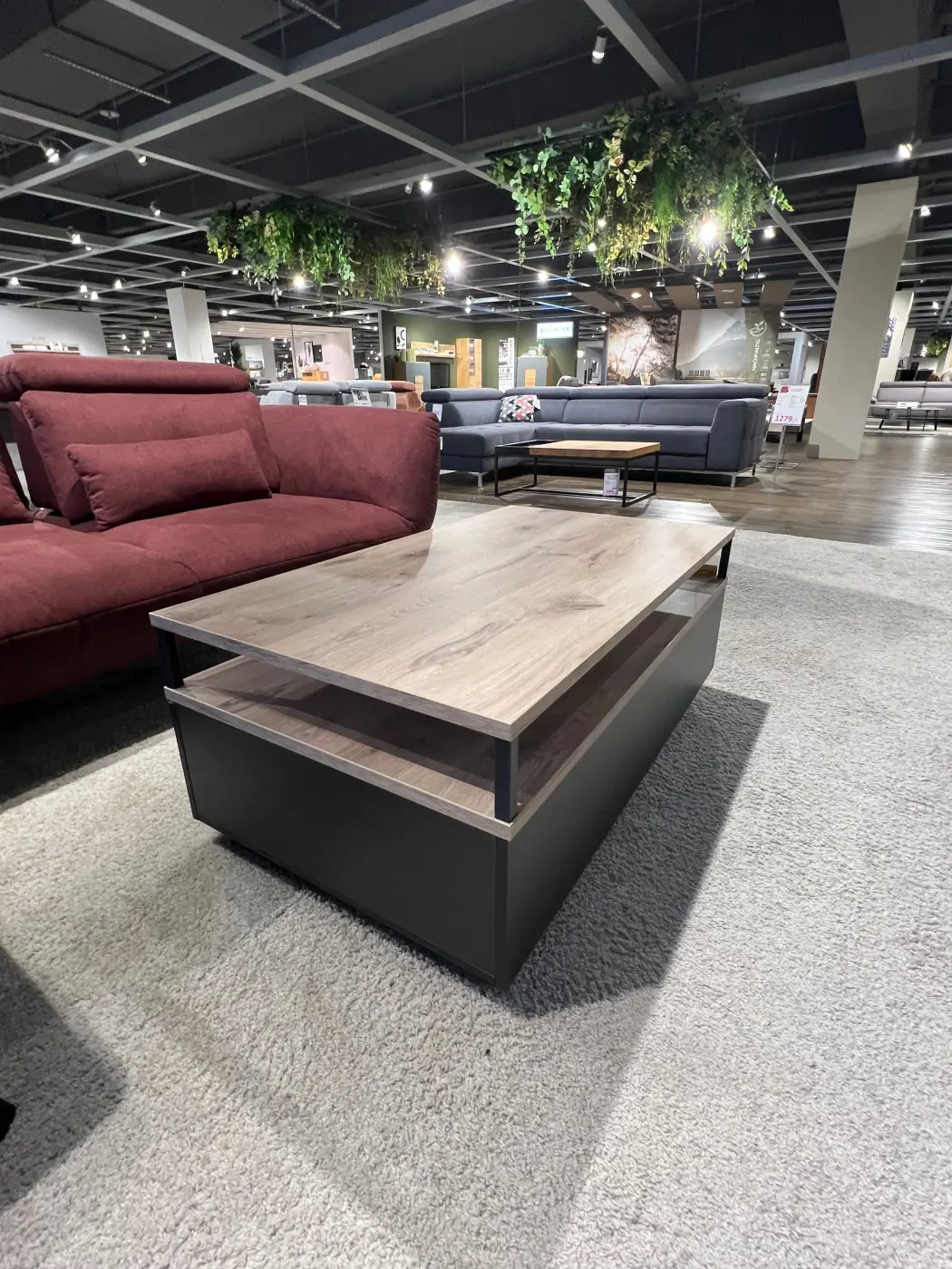 Ideal  Couchtisch Mountain grau/Eiche Viking ca. 115 x 45 x 65,5 cm