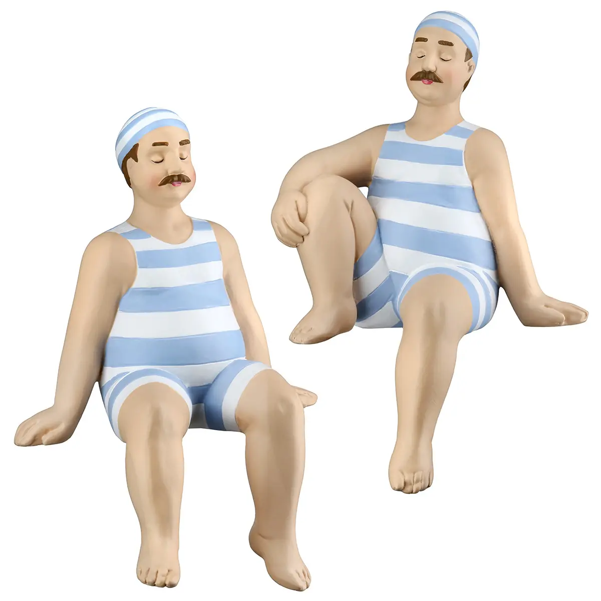 Gilde Handwerk Kantensitzerfigur Benny Kunstharz weiß 14 cm
