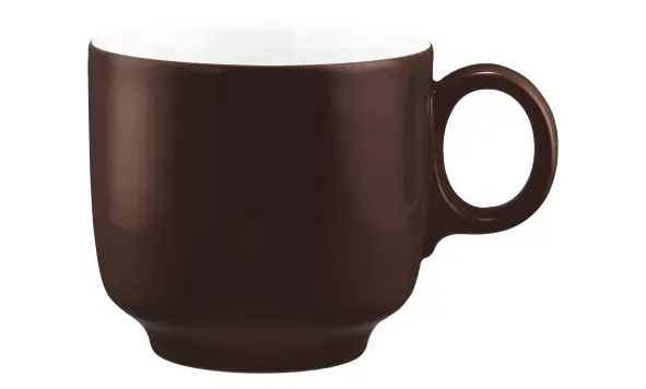 Seltmann Cappuccinoobertasse 0,30 l mit Henkel Sento Home Pure Colors Chocolate Brown