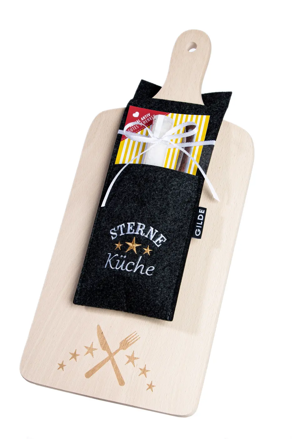 Gilde Handwerk Schneidebrett Set "Sterne Küche"