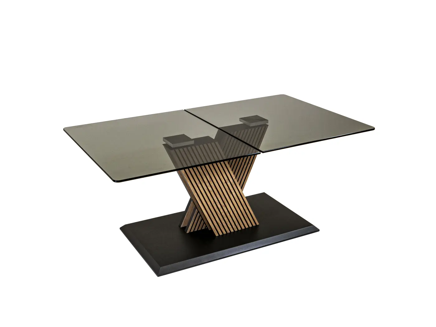 Interliving Couchtisch Serie 6226  anthrazit/Wildeiche ca.  110 x 65 x 47,5 -63,5cm
