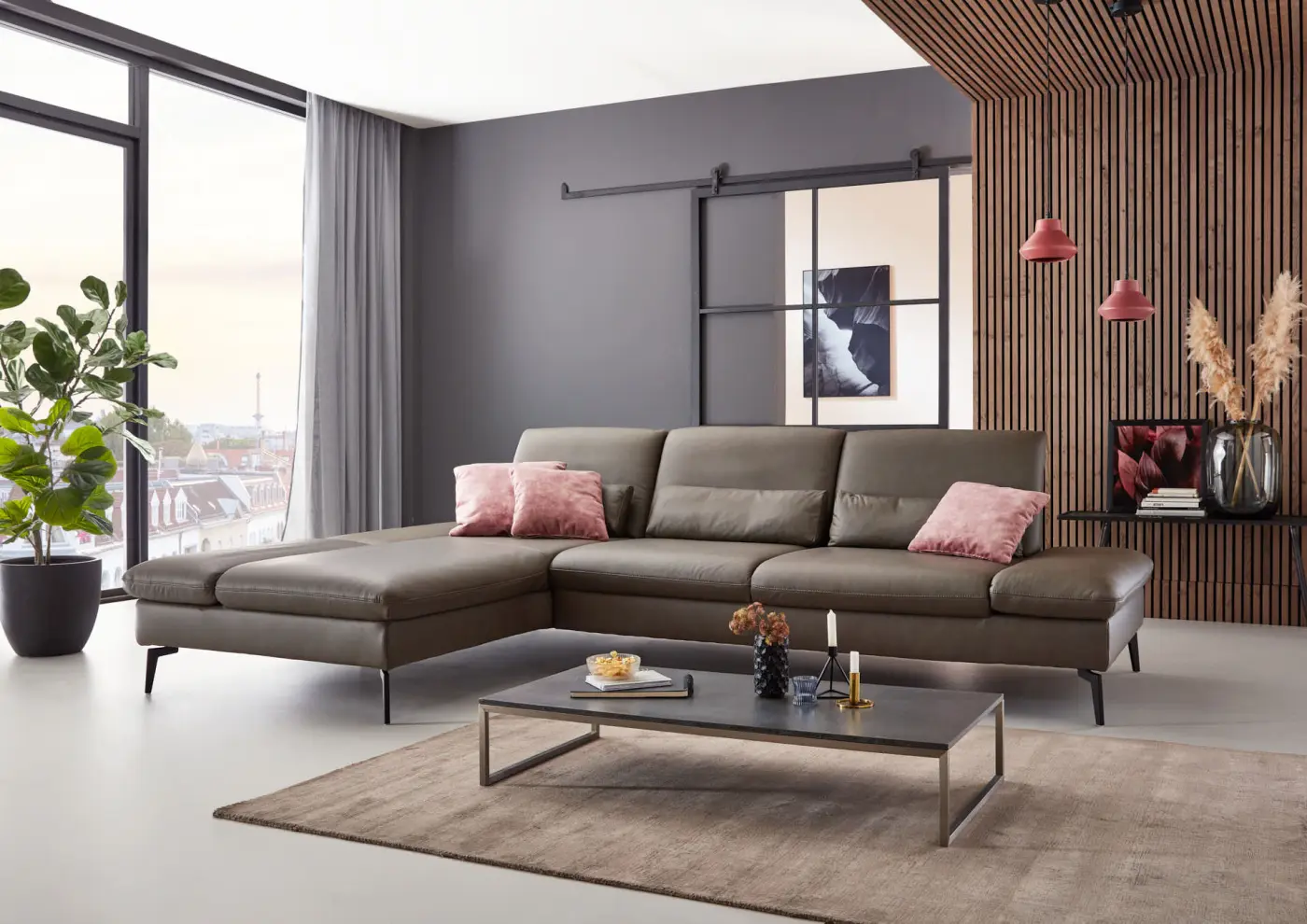 Polinova   Polstergruppe mit Funktion MM-PN1183 olive ca. 199 x 317 cm