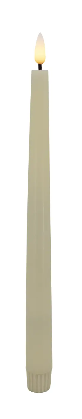 LC Home LED Stabkerze Winter cream smooth 2,2 x 26,5 cm