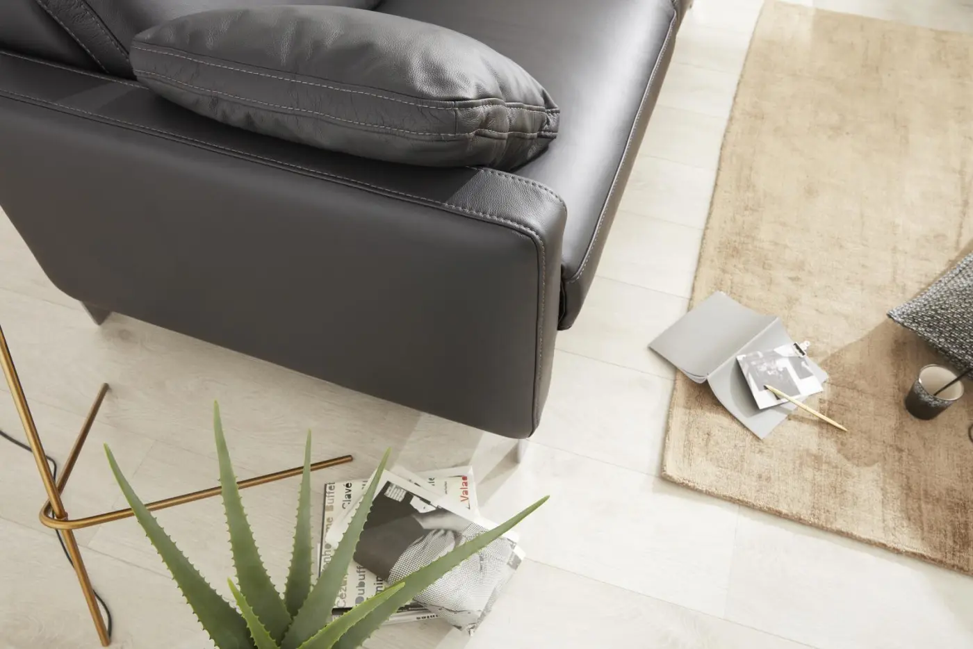 Interliving 3 Sitzer mit Funktion Serie 4054 anthrazit 206 cm