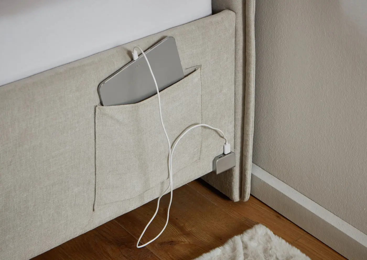 Meise Polsterliege Fun mit Bettkasten beige LF 120 x 200 cm