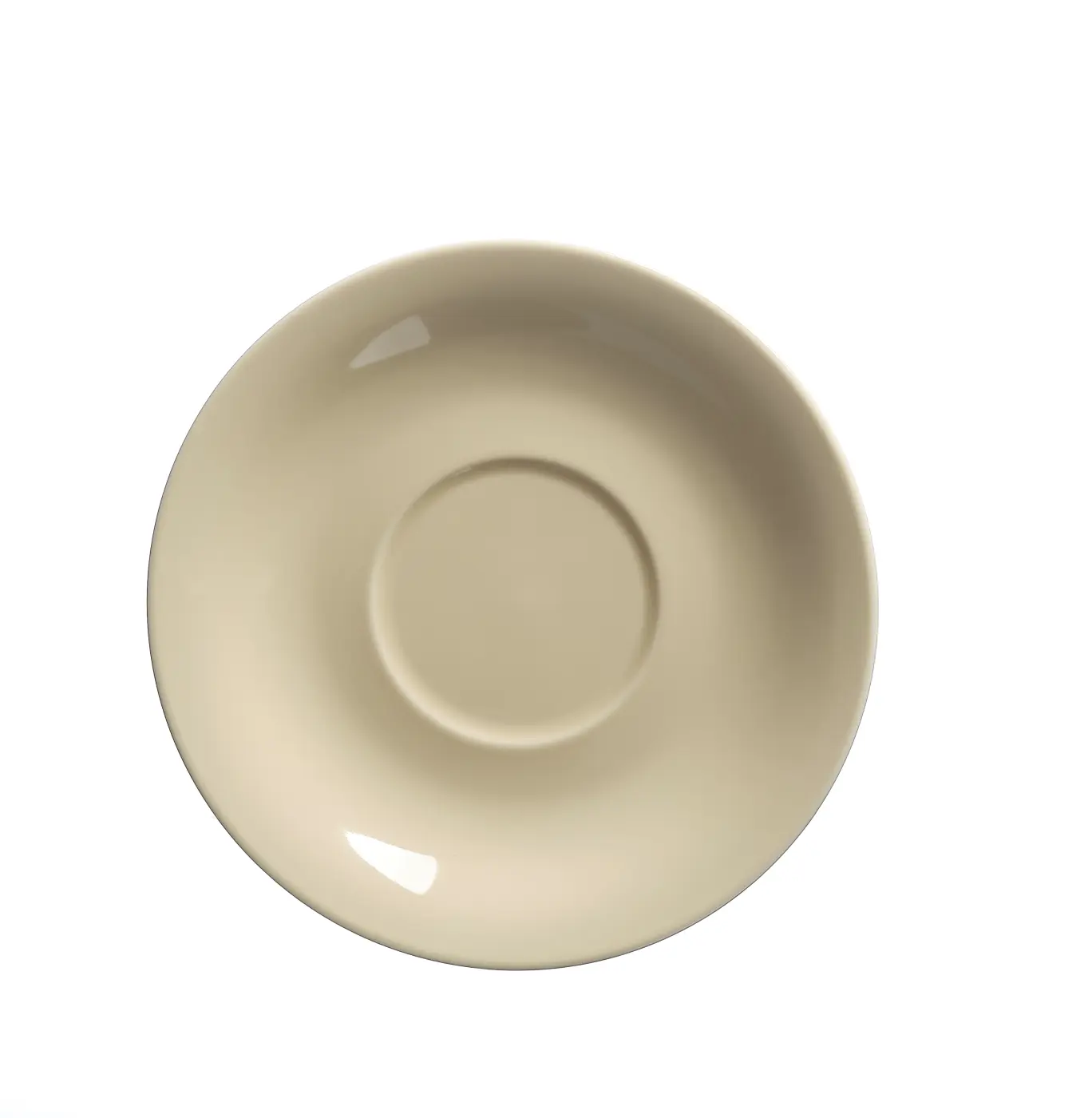 Ritzenhoff & Breker Jumbo-Untertasse Doppio Vanilla BeigeGelb D ca. 17 cm