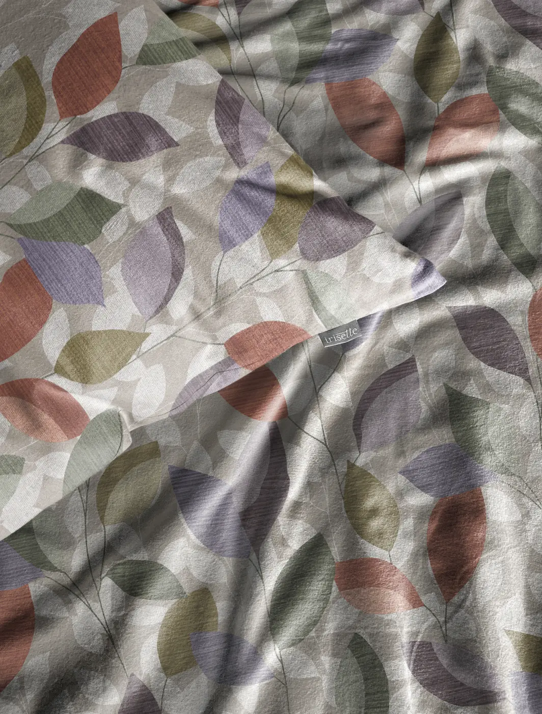 Irisette  Bettwäsche Meran 135x200/80x80 cm  Blätter mehrfarbig