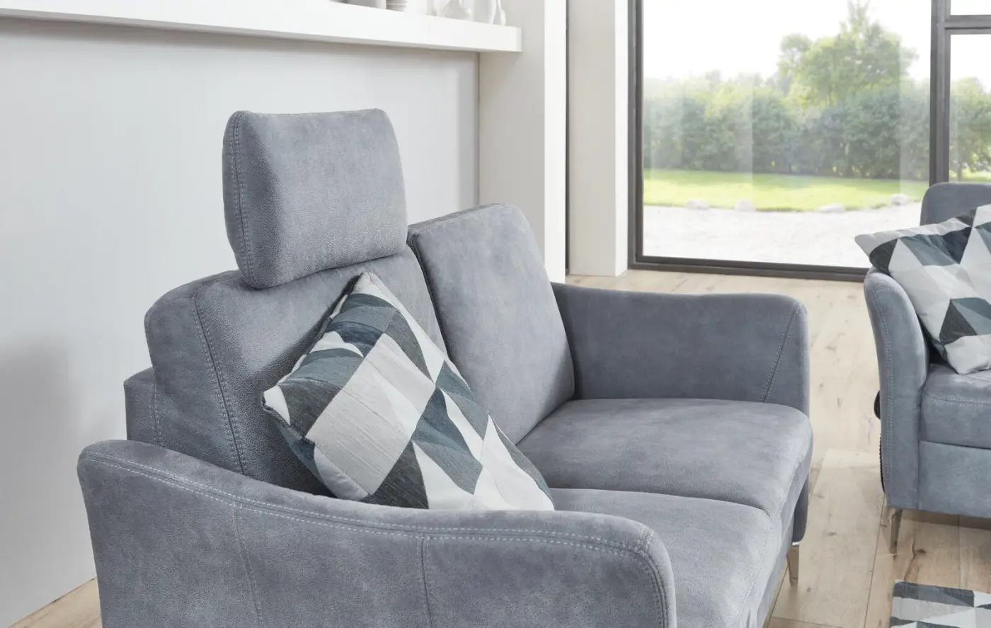 Ponsel  Sofa 2,5  BENDIGO  graublau ca. 165 cm