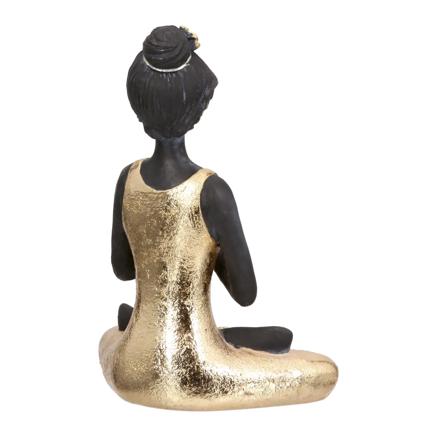Gilde Figur "Yoga Lady" Poly goldfarben